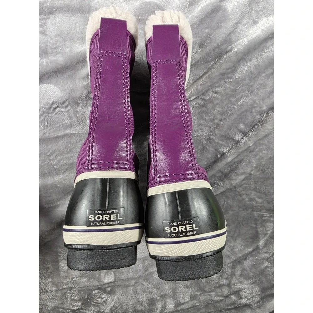Sorel Yoot Pac Snow‎ Boots Youth 7 Purple Nylon Insulated Waterproof Womens 8.5